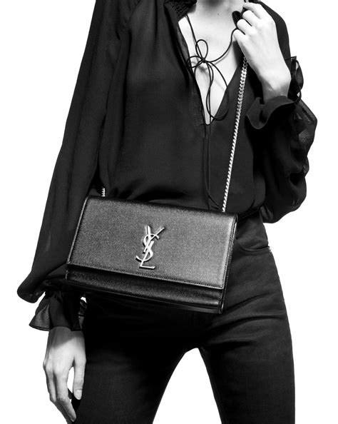 ysl kate small bag in grain de poudre embossed leather|Yves Saint Laurent KATE SMALL IN GRAIN DE POUDRE .